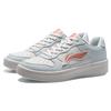 Кроссовки Li Ning Sports Lifestyle Series из натуральной кожи, прочные, дышащие, с низким верхом, для скейтбординга, женские, цвет белый, синий, оранжевый AGCQ578-6