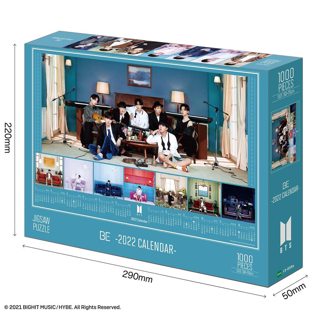 1000 Piece Jigsaw Puzzle BTS BE -2022 CALENDAR- (50x75cm)