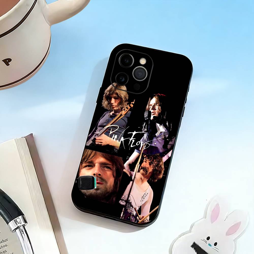 P-Pink F-Floyd Phone Case For iPhone 17,16,15,14,13,12,11 Plus,Pro Max,XS,Soft Silicone Black Cover