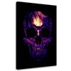 Canvas Print Purple Skull and Flame