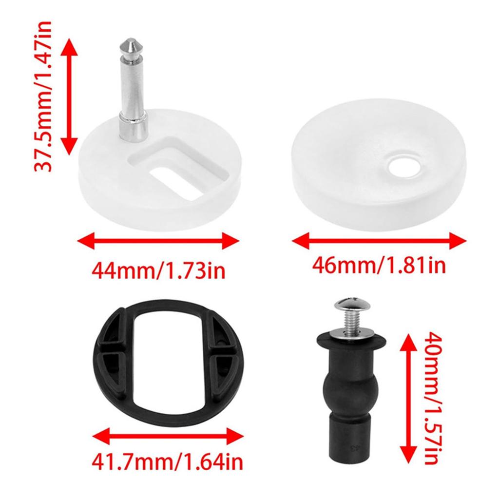 2 шт. Универсальные крепления для петель сиденья унитаза с быстросъемным механизмом, верхний комплект для замены для глухих отверстий, прочные пластиковые материалы