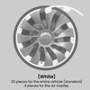 Heenvn For Tesla Model Y 2020-2023 21 Inch Uberturbine Hub Cap Protectors Wheel Cover Rim Patch ABS Rim Protector Accessories
