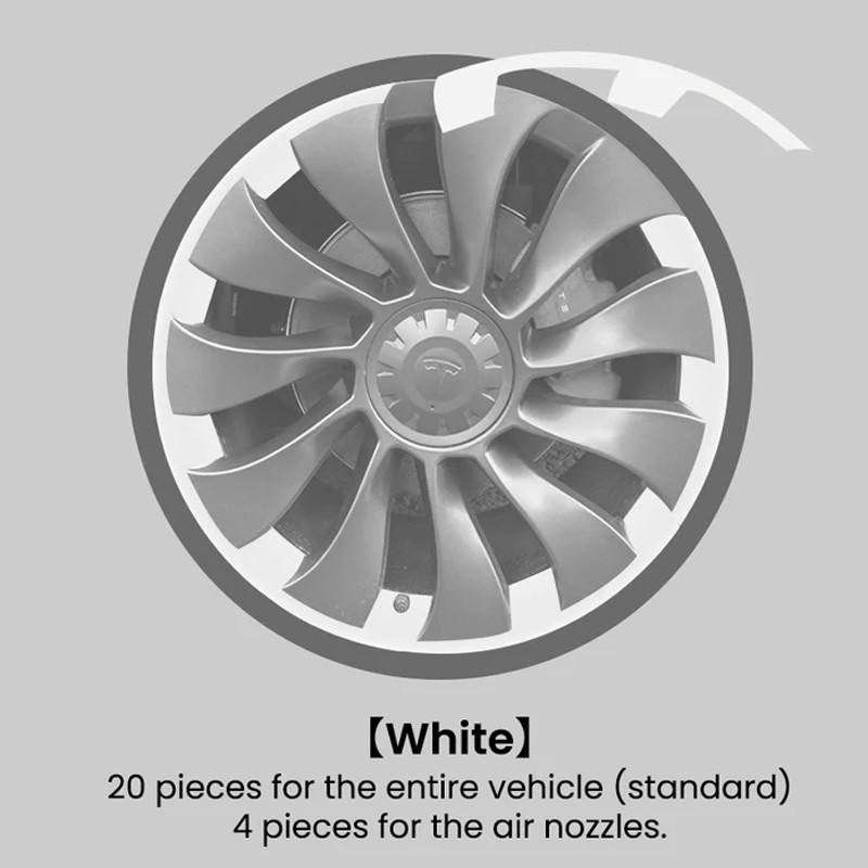 Heenvn For Tesla Model Y 2020-2023 21 Inch Uberturbine Hub Cap Protectors Wheel Cover Rim Patch ABS Rim Protector Accessories