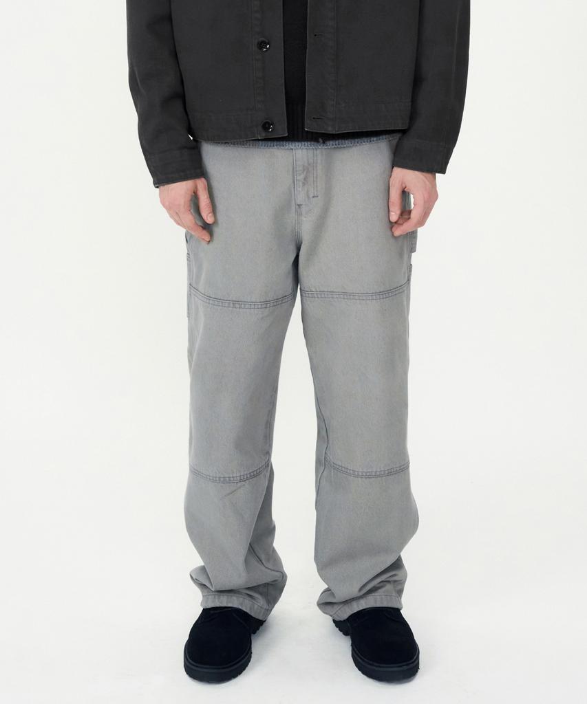 INSILENCE Carpenter Denim Pants Grey