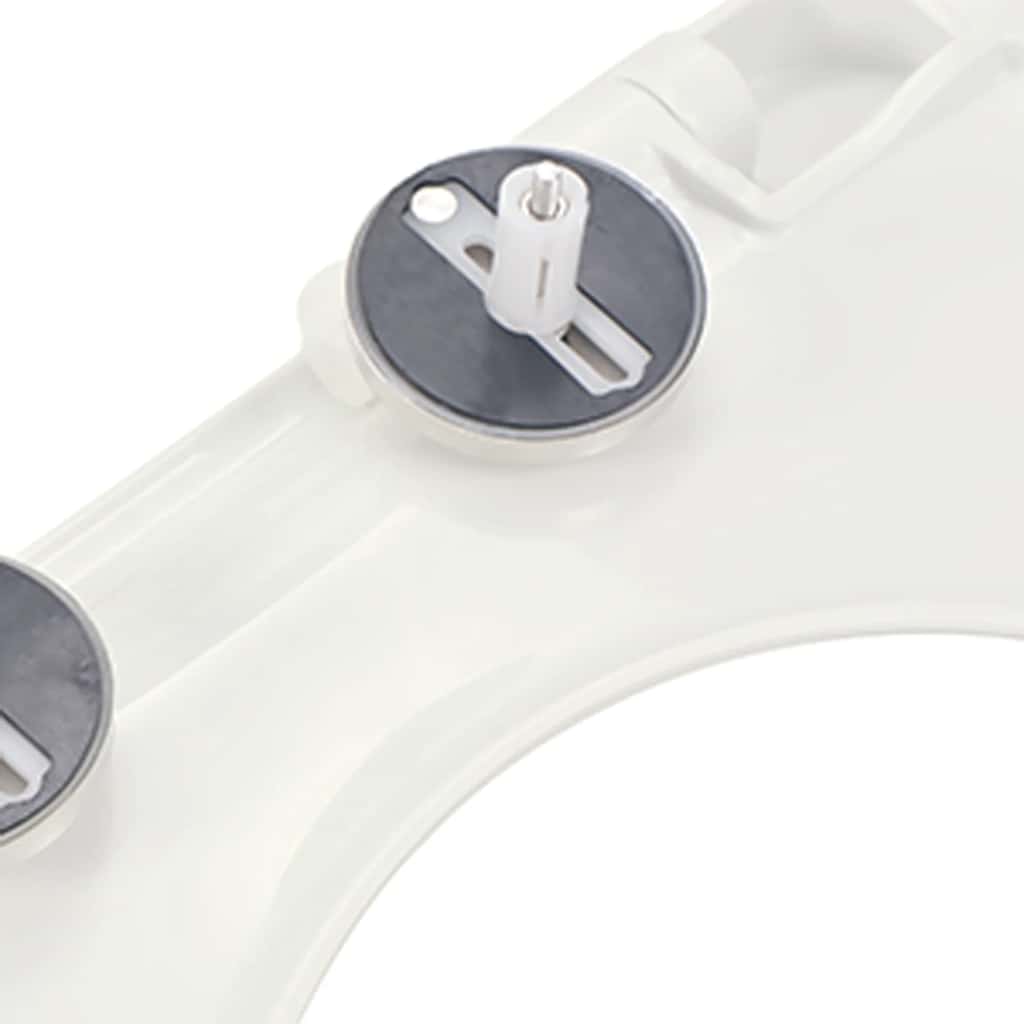 Soft Close Toilet Seat with Quick Release Mechanism White Square