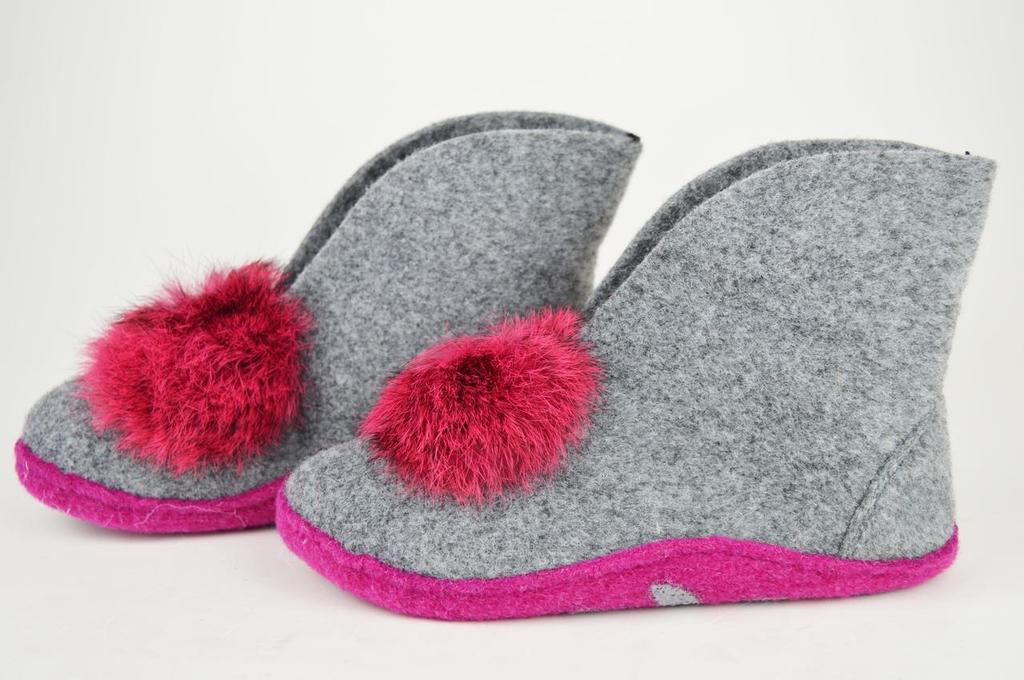 Тапочки-сапожки фетровые Inblu P22B 36 серые