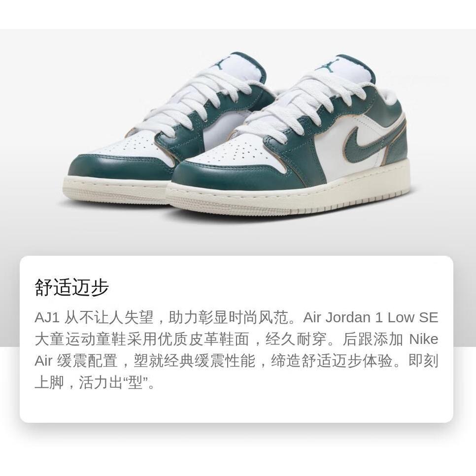 Air Jordan 1 Low 'Oxidized Green' GS FQ8041-300