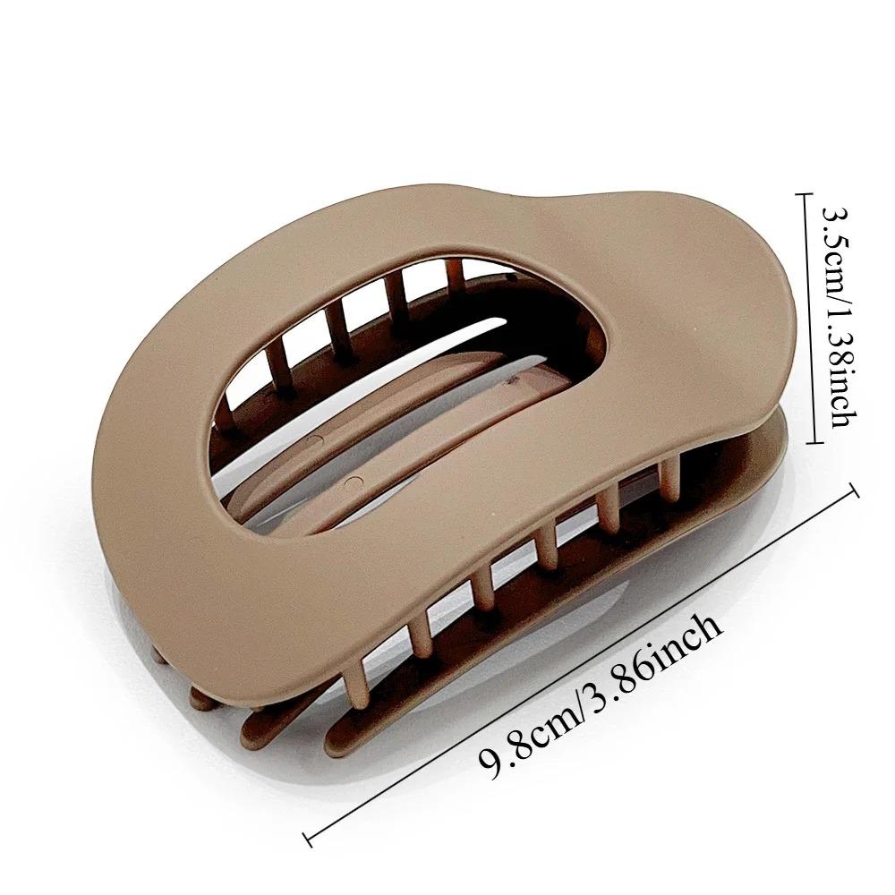 Модные овальные заколки-краб для волос для женщин, новый дизайн, леопардовый матовый, изогнутый, плоский, заколки для укладки, акриловые, лежачие, аксессуары для волос