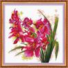 Cross Stitch Kit Abris Art Flowers On a White Background