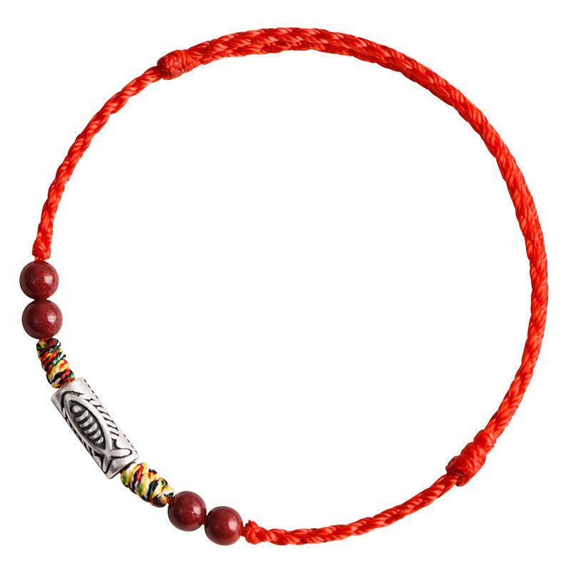 Ручной плетеный браслет на удачу в виде рыбки кои для женщин и мужчин, минималистичный регулируемый браслет на удачу, ювелирные изделия, аксессуары, подарки