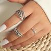 Высококлассная женская мода Необычный набор колец на пальцы с плиссированной текстурой