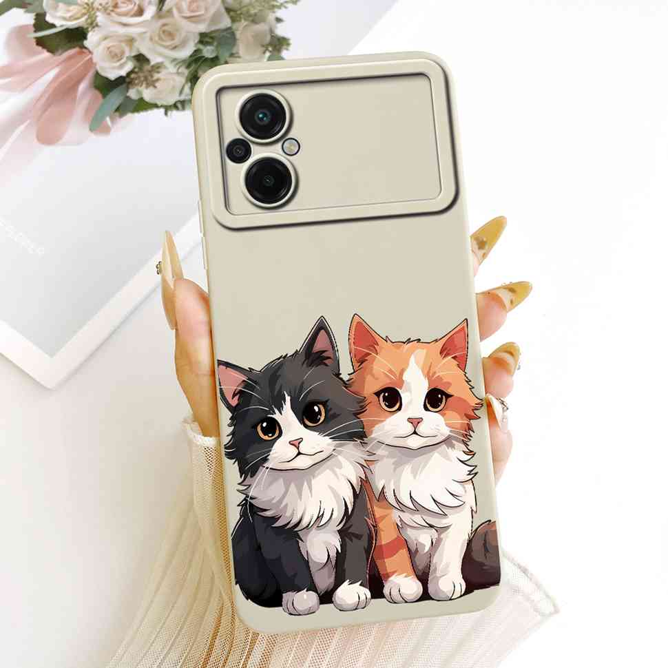 Для Xiaomi Poco M5 Чехол Милый Кот Книжка Мягкий Силиконовый Чехол для Телефона Для Xiaomi Poco M5 PocoM5 4G Задняя Крышка Capa