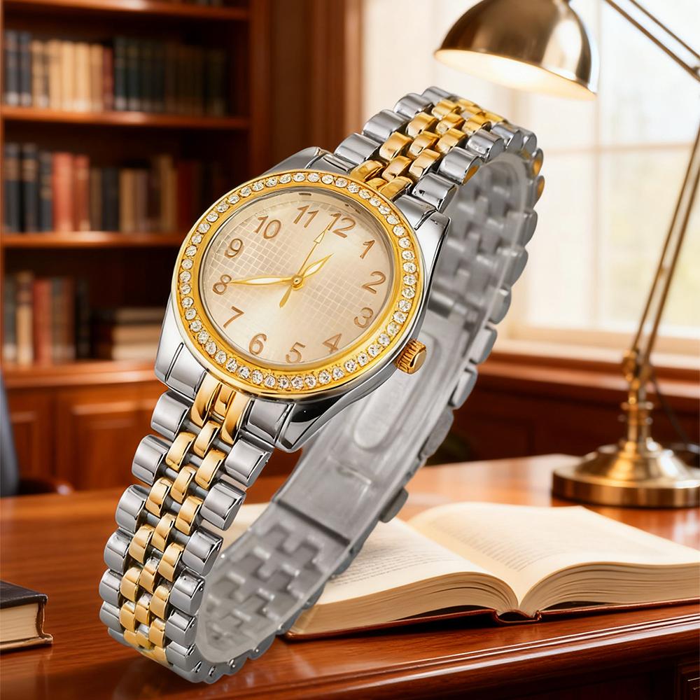 Супер Горячие Продажи Роскошные Женские Часы Кварцевые Золотые из Нержавеющей Стали Маленький Циферблат Римские Цифры Золотой Шарм Платье Модные Часы