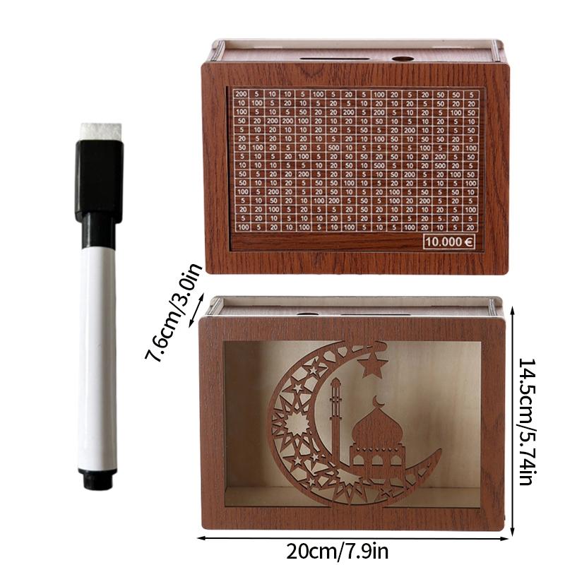 Деревянная копилка 1000/2000/3000/5000/10000 евро Копилка со счетчиком кассовые ящики сберегательные цели и коробки с числами