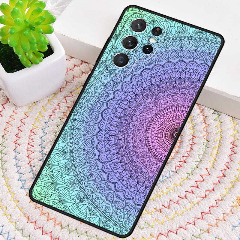 Силиконовый чехол для телефона с узором мандала для Samsung Galaxy note 10 pro S26 S25 S24 S23 S22 S21 Plus S25Ultra Capa Cover