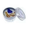Soy Wax Candle In Metal Tin Dry Flower Crystal Stone Aromatherapy Candles for Bath Healing Spa