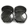 4pcs 60mm with 56mm Aluminum+Resin 3D Carbon Fiber Pattern Logo Car Wheel Center Hub Cap Dust-proof Cover Car