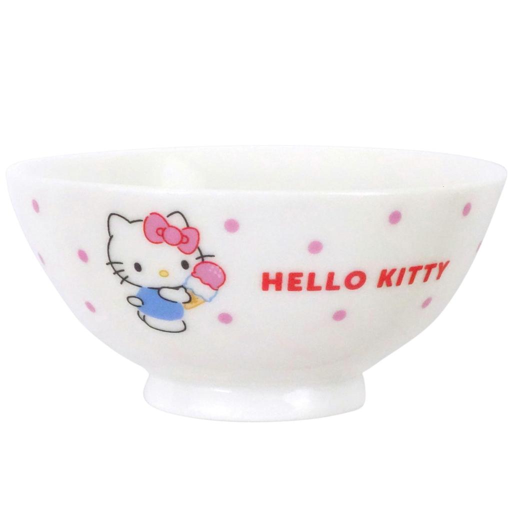Чай Sanrio 11 x Персонажи для посудомоечной машины для микроволновой печи Сладости Сделано в Японии 335101 Миска "Hello Kitty", 5,5 см, безопасная, безопасная и с точками,