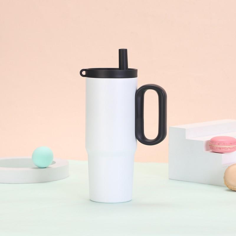 750ml Stainless Steel Insulated Tumbler With Handle Straw Tea Infuser Outdoor Travel Office Use