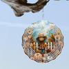 Kinetic Metal Wind Spinner Smiling Scarecrow Outdoor Garden Decor Floating Effect Art Unique Gift for Home Yard Patio