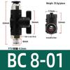 Pneumatic Hand Valve Set with Quick-Plug Connectors BUC 4/6/8/10mm