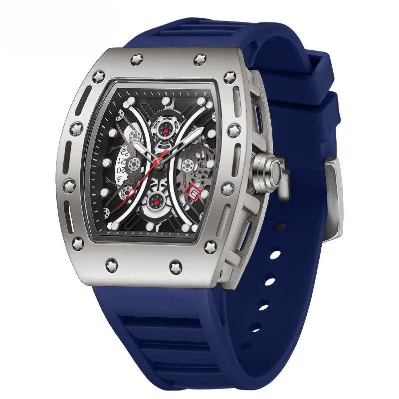 Quartz Watch for Men Fashion Trend Barrel Simple Calendar Waterproof Quartz Watch for Men