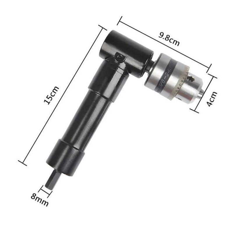 90 Degree Professional Right Angle Bend Extension 0.8-10mm Cordless Drill Attachment Adapter
