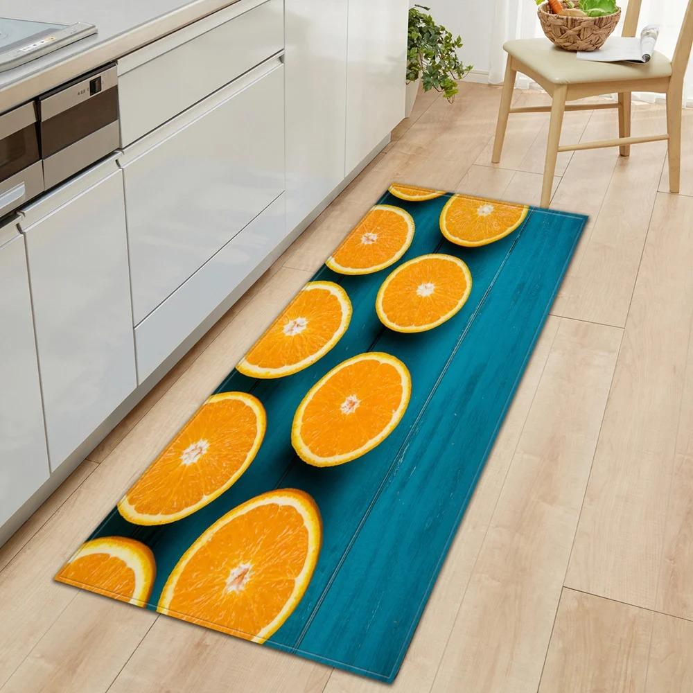 Коврик для пола для дома, кухни, с фруктовым узором, коврик для пола для украшения двери