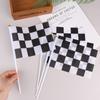 10 Pcs Black And White Checkered Small Flag Racer Waving The Flag At The Finish