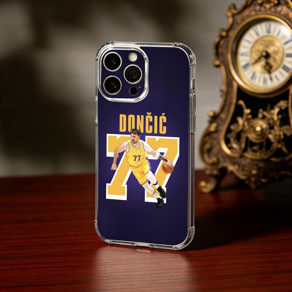 КРУТОЙ Чехол для телефона L-Luka Doncic 77 Для iPhone17,16,15,14,13Pro Max,us,Мягкий Силиконовый Прозрачный Чехол