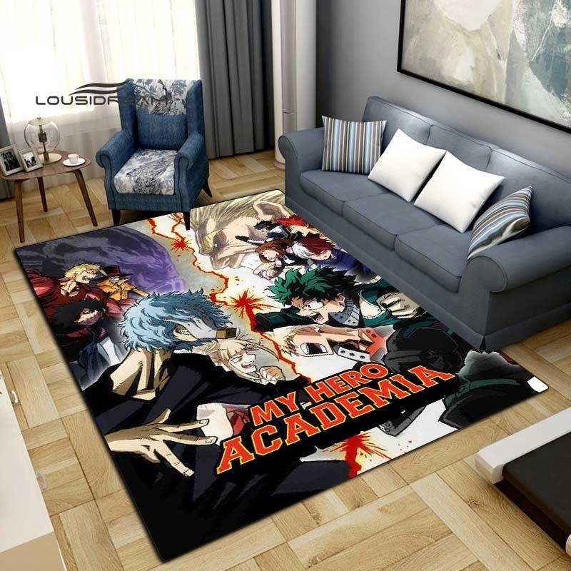 Коврики My Hero Academia, модный 3D-печать, аниме, гостиная, спальня, большой мягкий ковер, домашний милый коврик для детской комнаты