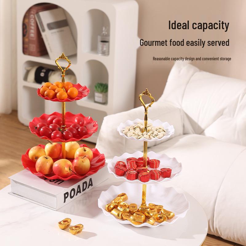 Скандинавский стиль трехъярусная тарелка для десертов и закусок в стиле легкой роскоши