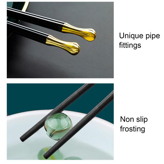 5 пар палочек для еды, нескользящие, устойчивые к высоким температурам, креативный подарок, черный горячий горшок, китайские палочки для еды