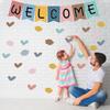 57pcs Boho Rainbow Welcome Banner Welcome Bulletin Board Set for Classroom Decoration Back to School Supplies