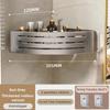 1-2PCS Bathroom Corner Shelf with Hook Towel Bar No Drill Space Aluminum Shower Storage Rack Bathroom Organizer
