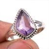 Natural Pink Amethyst Gemstone 925 Solid Sterling Silver Jewelry Ring S.8 J3A25