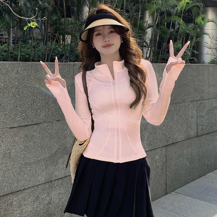 Женский тонкий кардиган Ice Silk с защитой от солнца UPF50+ и капюшоном для летней йоги