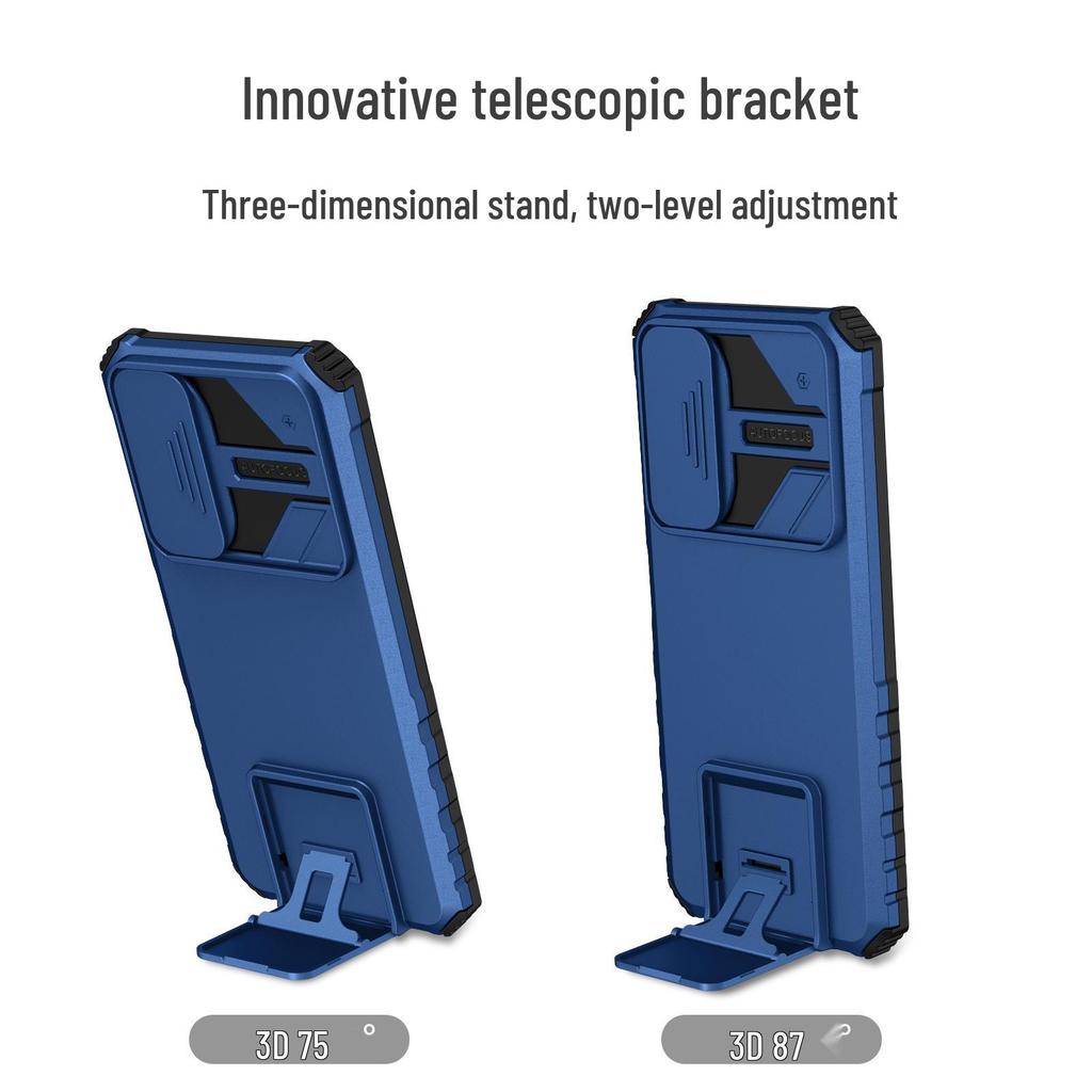 Защитный чехол для телефона Huawei Honor X8/X9/X30i с 3D-подставкой и сдвижным окошком - Горячая распродажа.