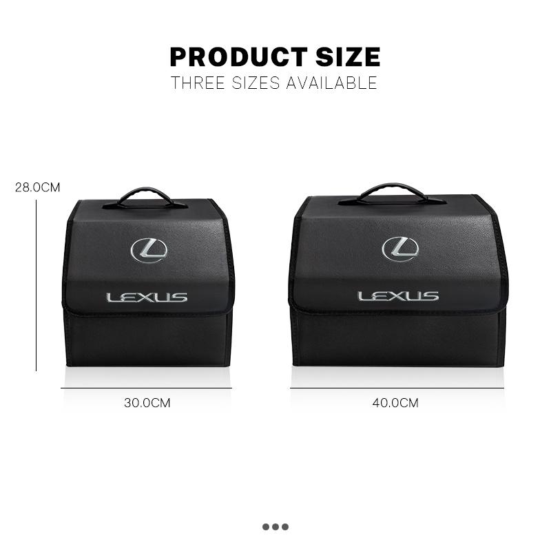 Car Trunk Leather Storage Box Foldable Auto Organizer Bag For Lexus F SPORT ES RX NX LS UX LM LX GX LC RZ IS CT GS RC HS SC LBX
