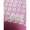 Used COACH Mini Signature Pattern Scarf Pink Silk Coach Handkerchief Chief Accessory Hair Ribbon Coach