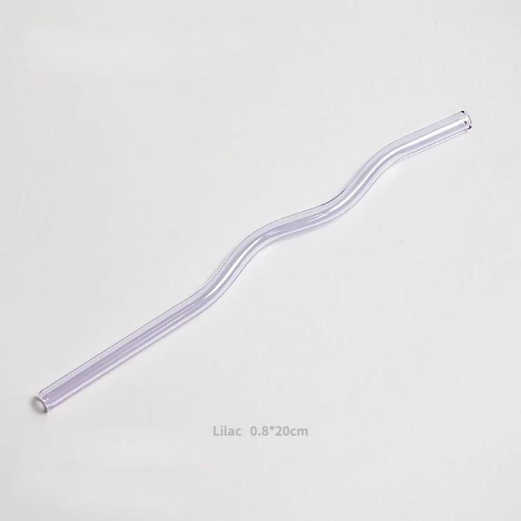 Многоразовая стеклянная соломинка с длинной ножкой, стеклянная соломинка оптом, термостойкие стеклянные соломинки для питьевой воды, экологически чистая посуда для напитков