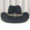 Wide Brim Western Cowboy Cap Cotton Cowgirls Visor Cap Fashion Tibetan Hat  Dance Party