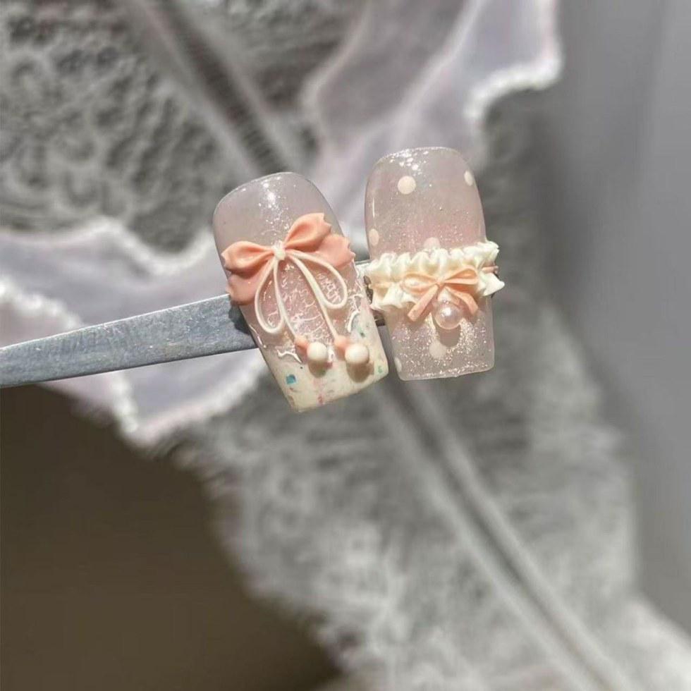 August New Arrival: Cute Rabbit Bow Nail Art Stencils - Girly Style