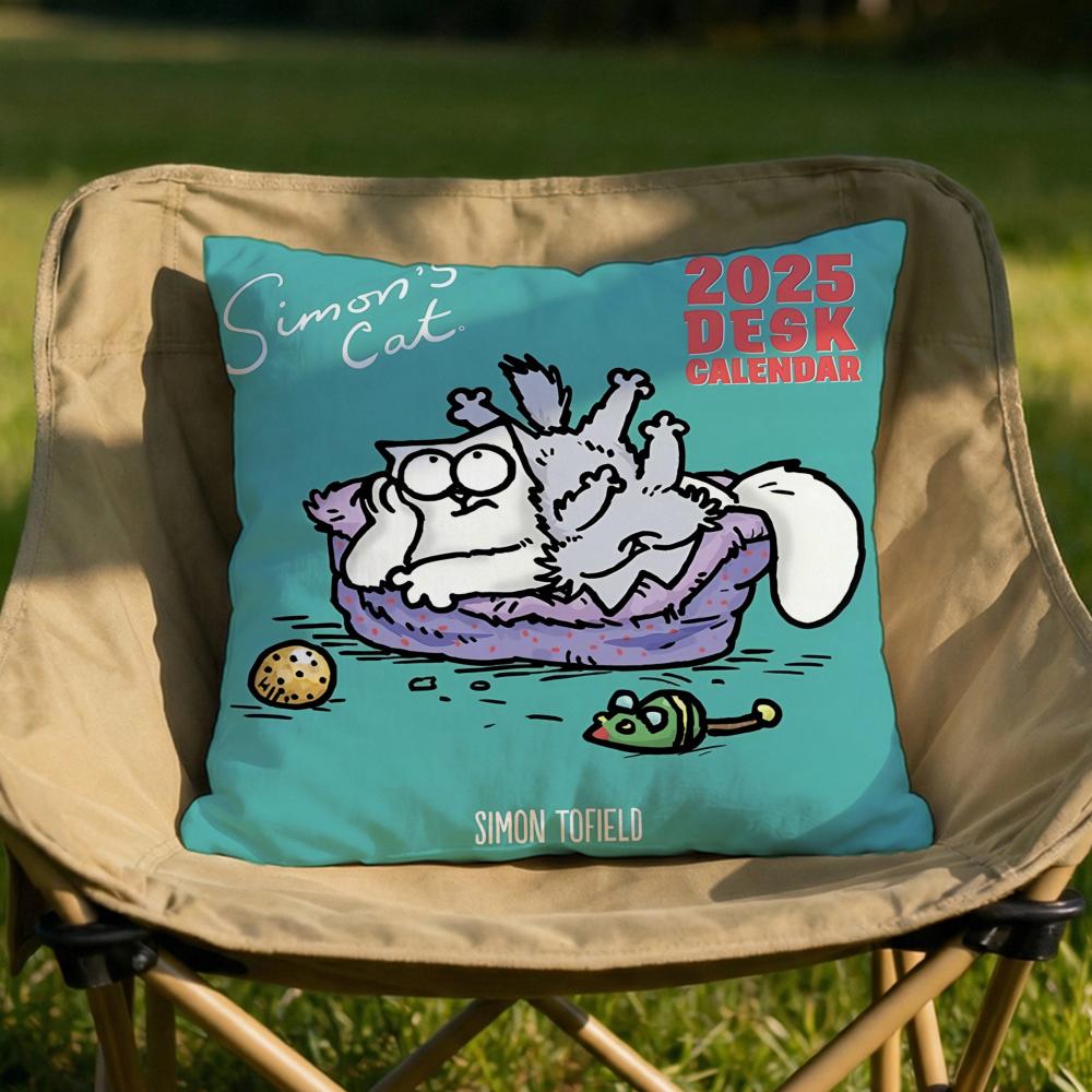 Kawaii SSimons Cat Cushion Cover Soft Reversible Durable Pillow Cover MultiScene Use for Home Car Daily Comfort