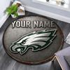 Custom Name,Philadelphia Eagles pattern round rug,Carpet Rug for Living Room Bedroom Playroom ,Non-slip Floor Mat,Holiday Gifts and Birthday Gifts.