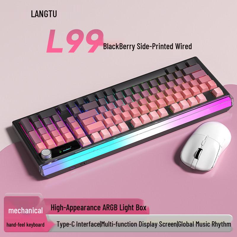 Langtu L99 Бесшумная проводная игровая и офисная клавиатура с механическим ощущением и тремя режимами