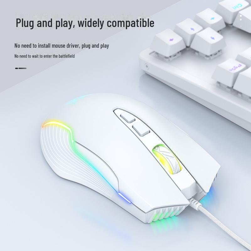 Проводная игровая мышь Cross-Border CW905 RGB: Определение макроса из 7 клавиш для улучшенного игрового процесса