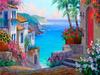 Комплект алмазной живописи Дом Приморский Алмазная вышивка Распродажа Пейзаж Цветок Фотографии Стразы Мозаика Домашний декор