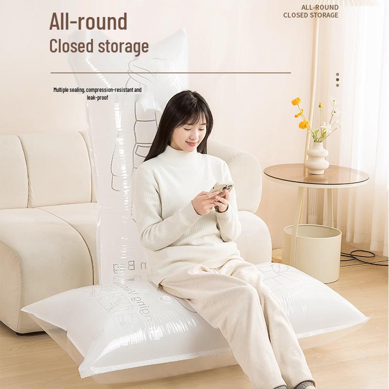 Подвесной вакуумный компрессионный мешок для хранения одежды с боковой молнией