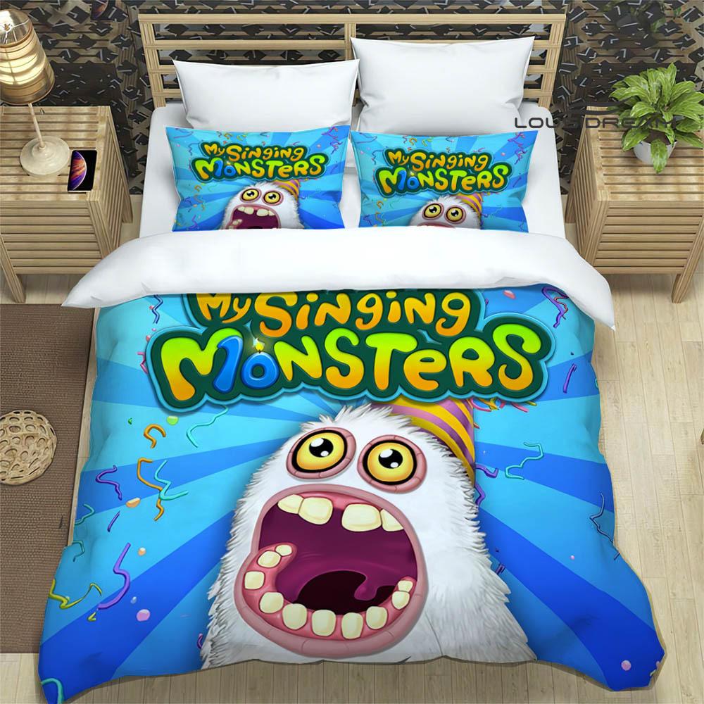 M-My Singing Monsters печатные комплекты постельного белья изысканный набор постельных принадлежностей пододеяльник комплект одеяла комплект постельного белья роскошный подарок на день рождения
